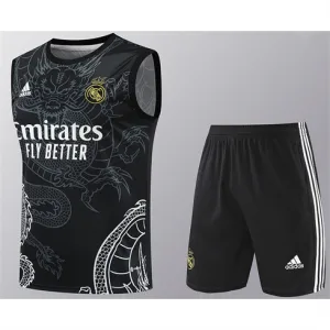 Conjunto de pantalones cortos y chaleco del Real Madrid 2024/25 - Negro