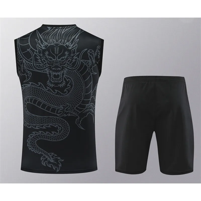 Set di bermuda e gilet del Real Madrid 2024/25 - Nero