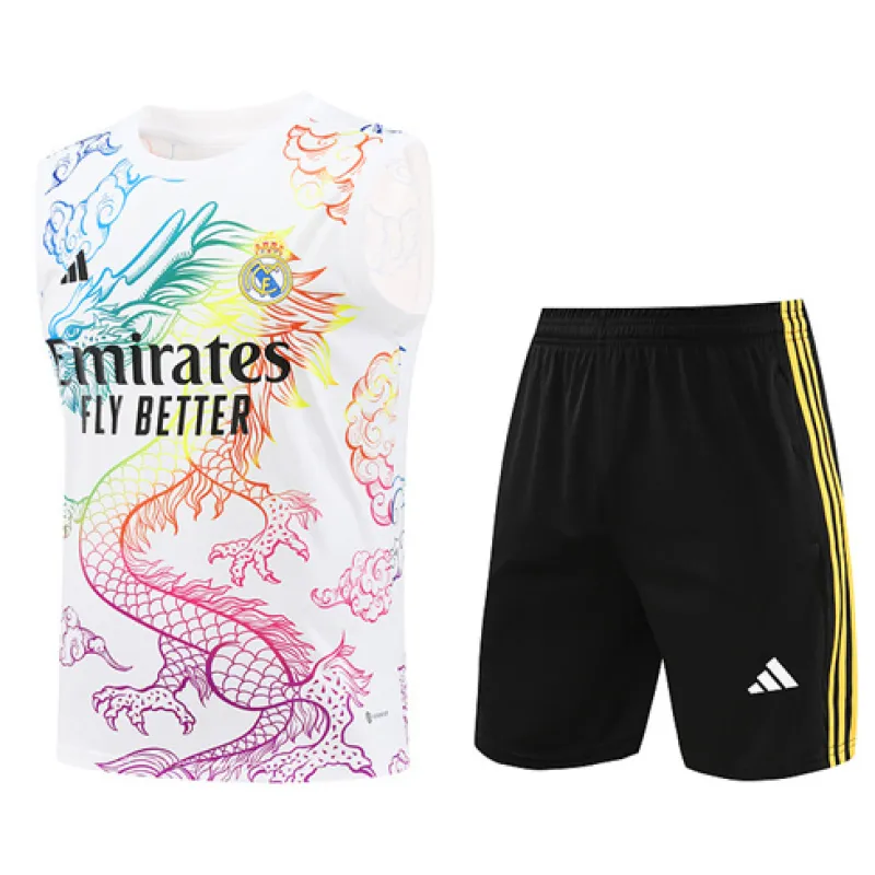 Ensemble de shorts et de gilet du Real Madrid 2024/25 - Blanc