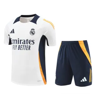Camiseta de entrenamiento + pantalones cortos del Real Madrid 2024/25 - Blanca