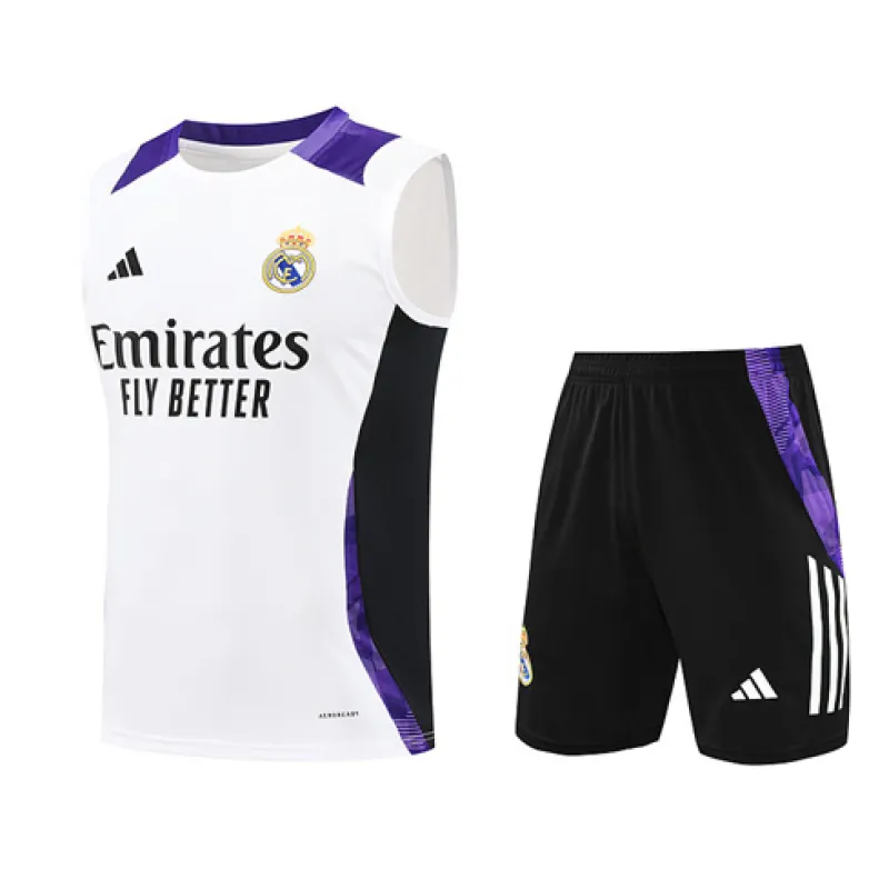 Set di shorts e gilet del Real Madrid 2024/25 - Bianco