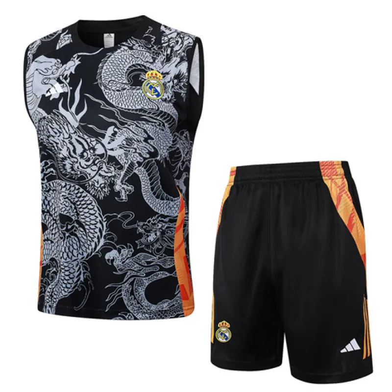 Real Madrid Shorts und Weste Set 2024/25 - Schwarz