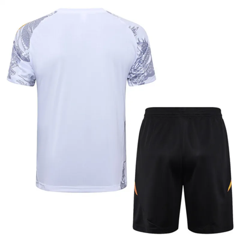 Camiseta de entrenamiento + pantalones cortos del Real Madrid 2024/25 - Blanca