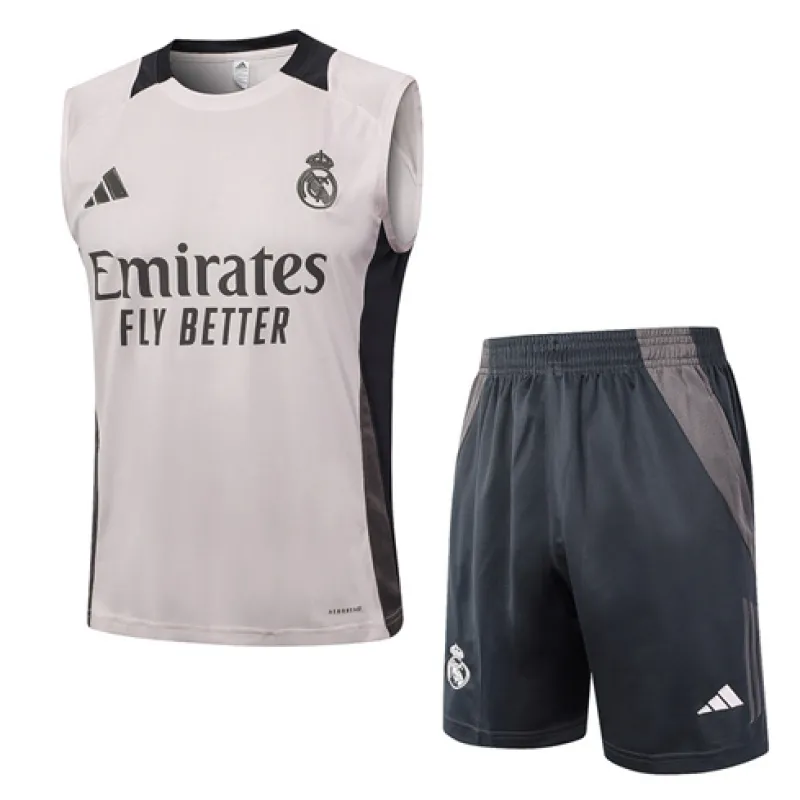 Ensemble de shorts et de gilet du Real Madrid 2024/25 - Gris