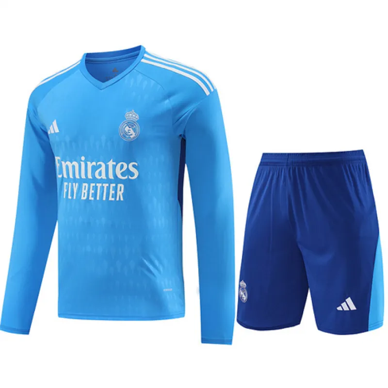 Maillot de formation à manches longues du gardien de but du Real Madrid 2024/25 - Bleu