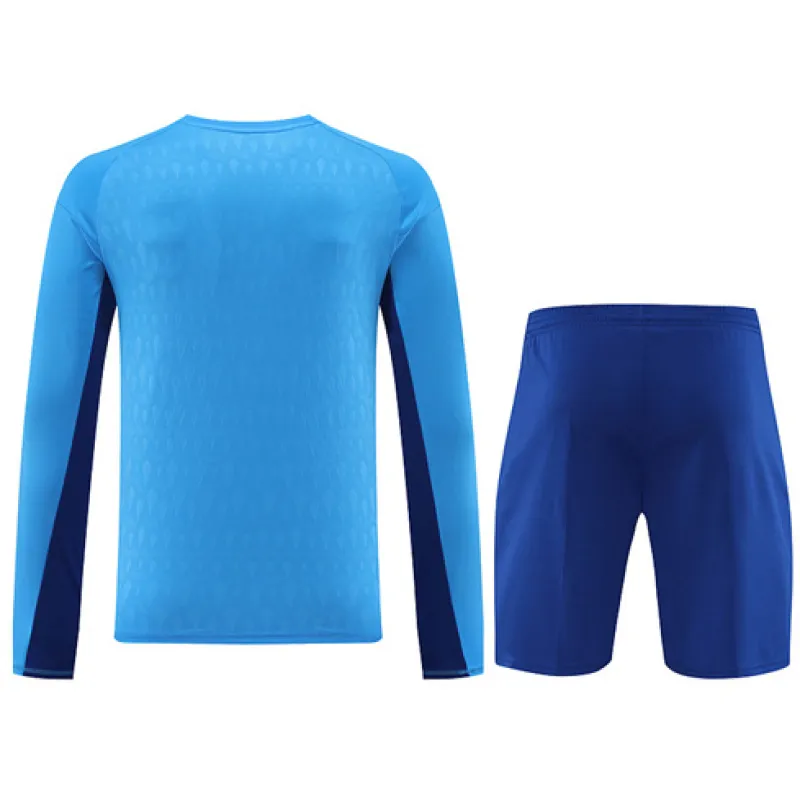 Maillot de formation à manches longues du gardien de but du Real Madrid 2024/25 - Bleu