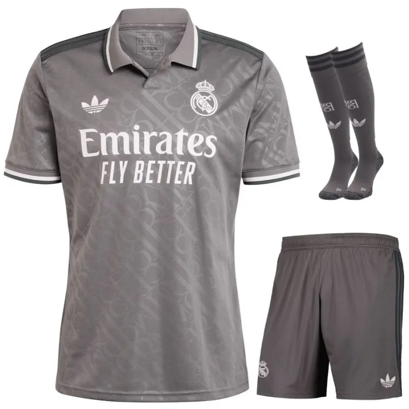 Set di terza maglia per bambini di Real Madrid 2024/25 - Grigio