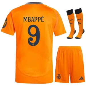 Mbappé - Auswärtsspiel - Kinder - Trikot - Set von Real Madrid 2024/25 - Orange