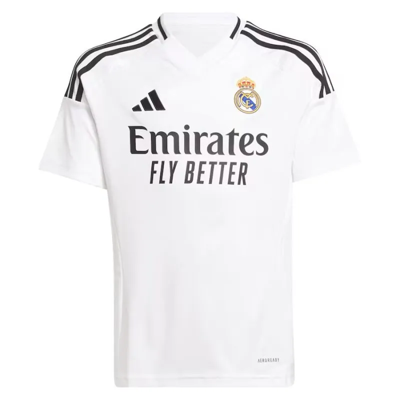 VINI JR - Set di maglia per bambini di campo principale di Real Madrid 2024/25 - Bianco