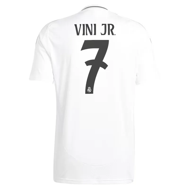 VINI JR - Set di maglia per bambini di campo principale di Real Madrid 2024/25 - Bianco