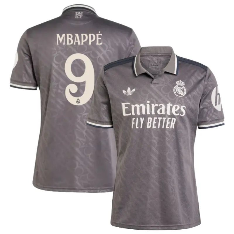 Mbappé - Terza maglia di Real Madrid 2024/25 - Grigio