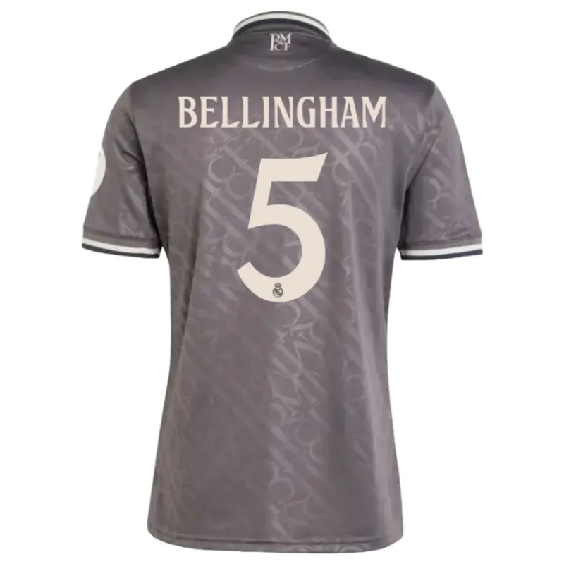 BELLINGHAM - Ensemble de troisième maillot pour enfants de Real Madrid 2024/25 - Gris