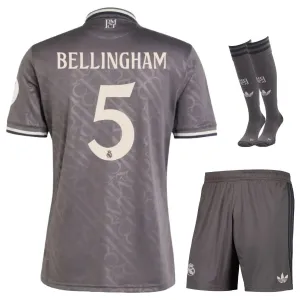 BELLINGHAM - Kinder - Drittes Trikot - Set von Real Madrid 2024/25 - Grau