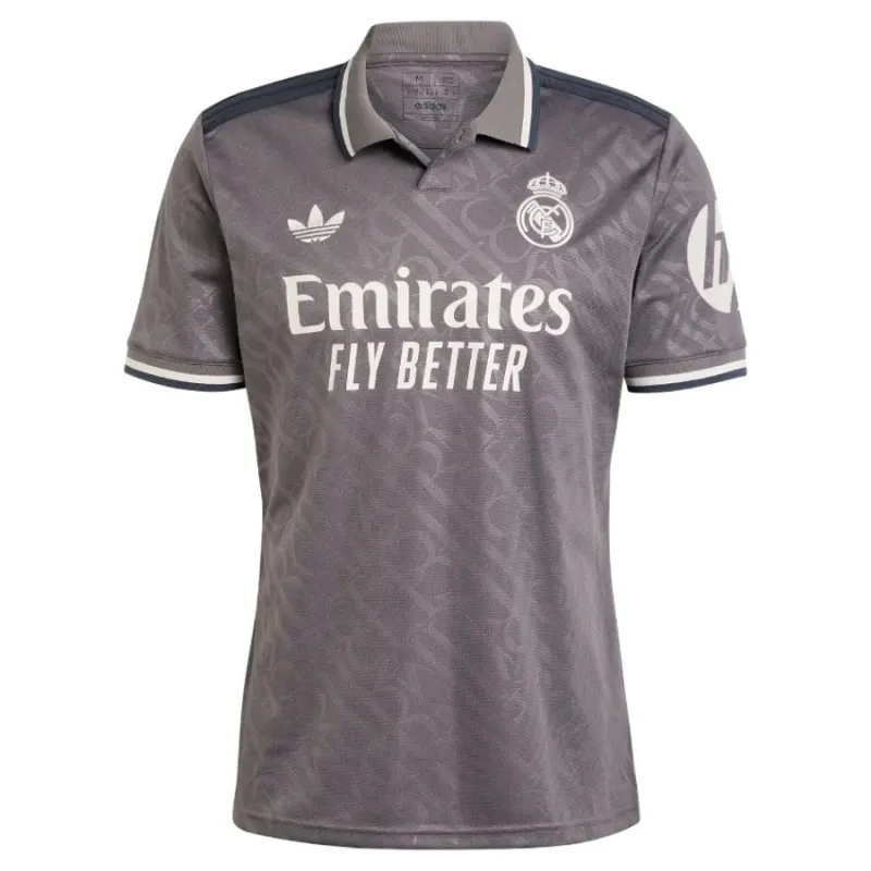 VINI JR - Conjunto de tercera camiseta para niños de Real Madrid 2024/25 - Gris