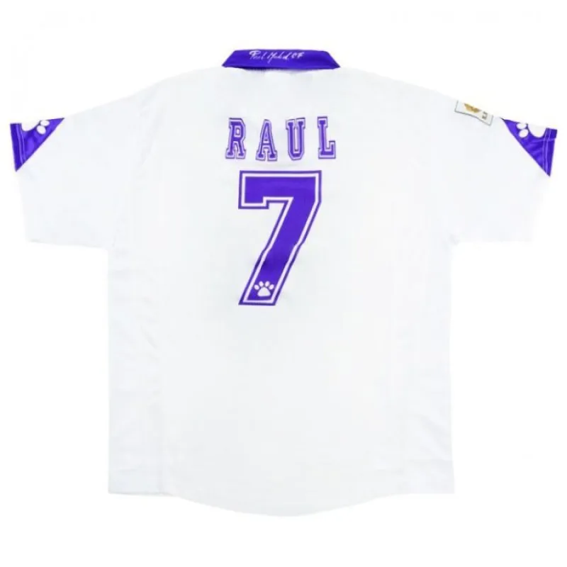 Raúl  Real Madrid Retro Jersey 1997/98 Home - White