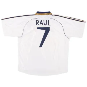 Raúl  Real Madrid Retro Trikot 1998-2000 Heimspiel - Weiß