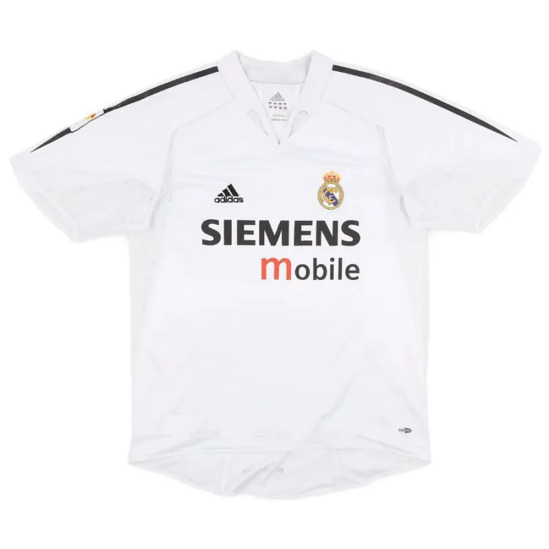 Camisa retro de Zidane  del Real Madrid, local 2004/05 - Blanca