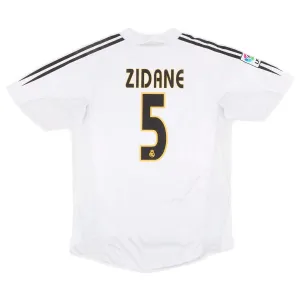 Maillot rétro de Zidane  pour le Real Madrid, domicile 2004/05 - Blanc