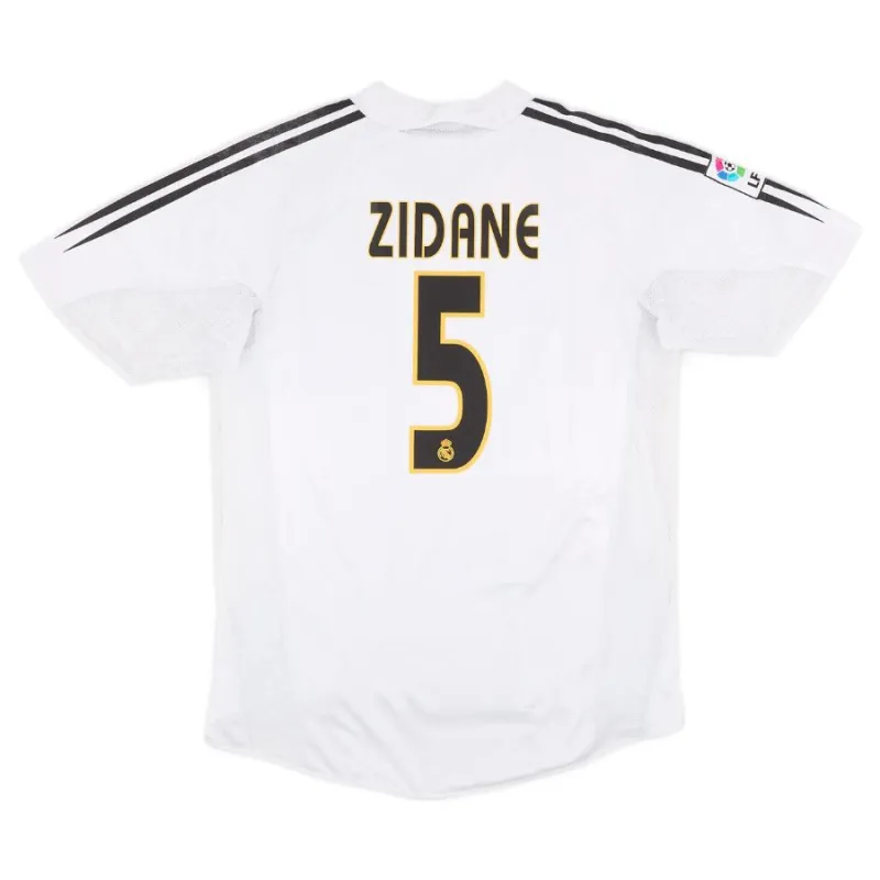 Camisa retro de Zidane  del Real Madrid, local 2004/05 - Blanca