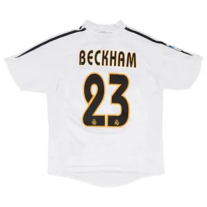 Beckham  Real Madrid Retro Trikot 2004/05 Heimspiel - Weiß