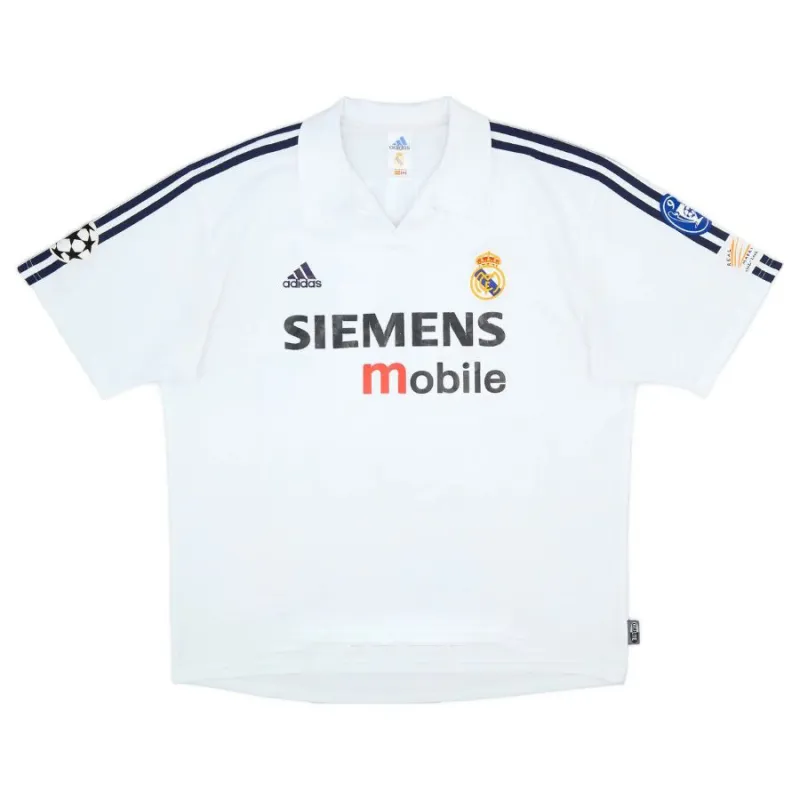 Camisa retro de Ronaldo del Real Madrid, local 2002/03 - Blanca