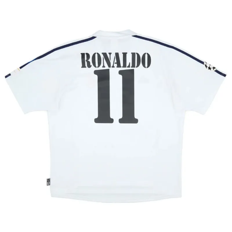 Camisa retro de Ronaldo del Real Madrid, local 2002/03 - Blanca