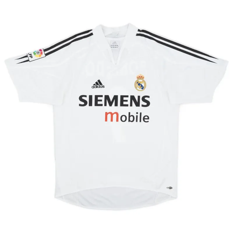 Camisa retro de Ronaldo del Real Madrid, local 2004/05 - Blanca