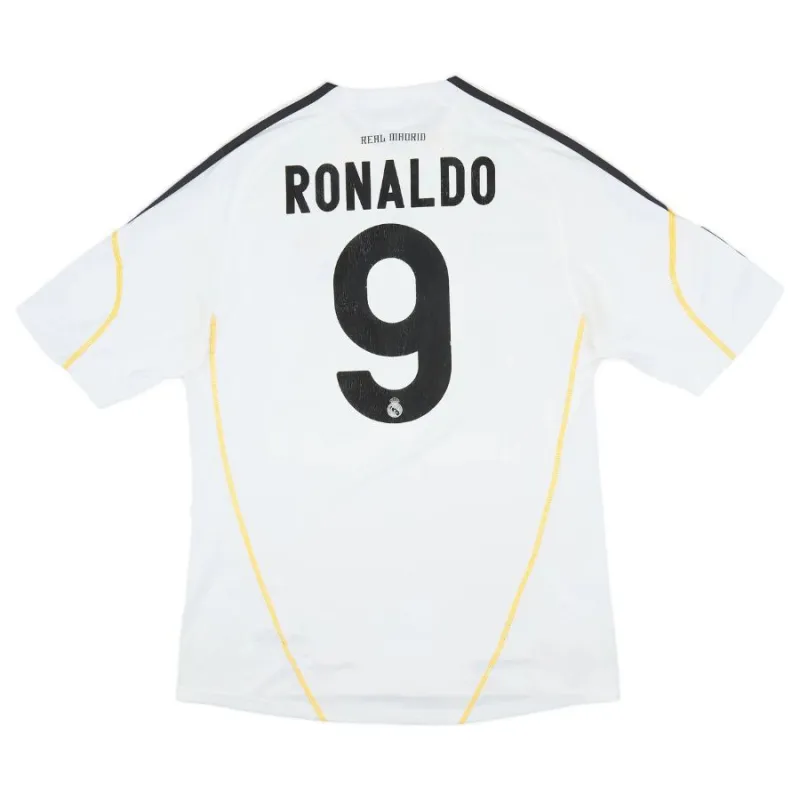 Camisa retro de Ronaldo del Real Madrid, local 2008/09 - Blanca