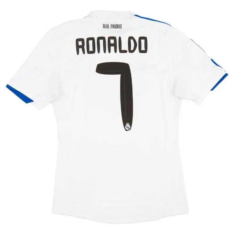 Maillot rétro de Cristiano  Ronaldo pour le Real Madrid, domicile 2010/11 - Blanc