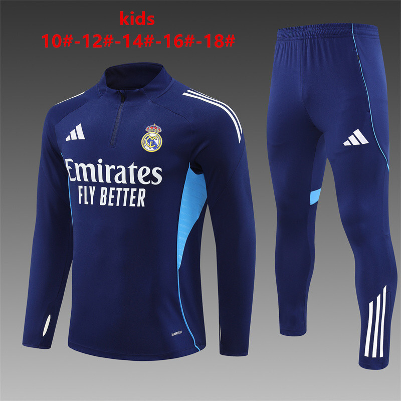 Real Madrid 2025/26 Kinder Sportanzug blau