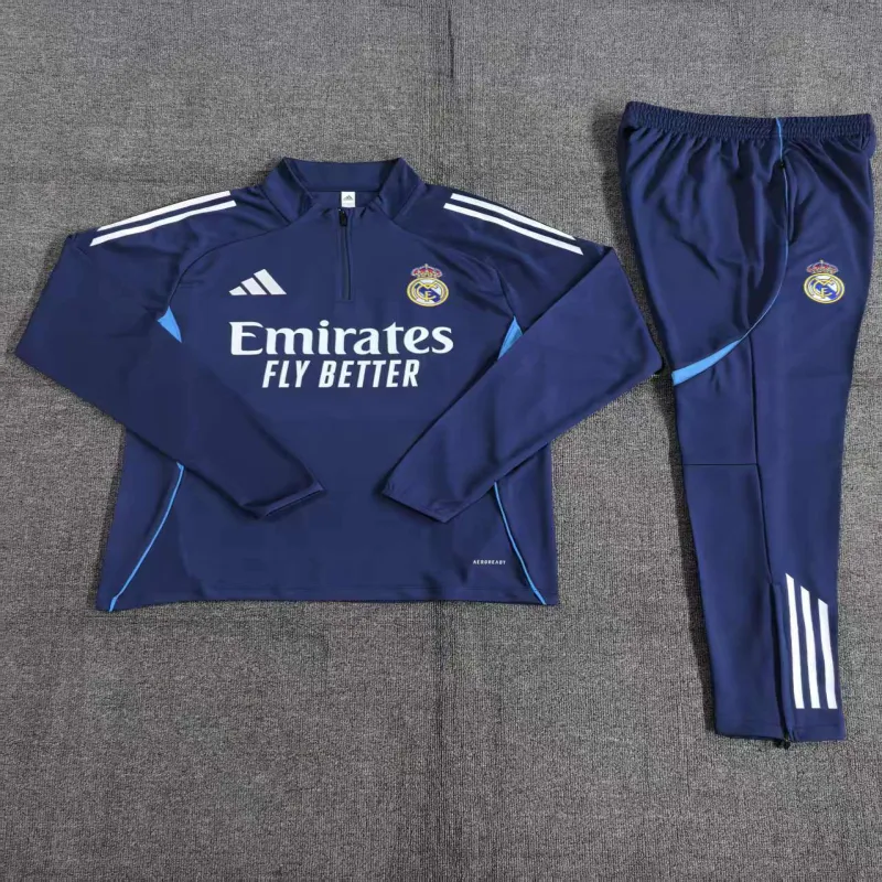 Real Madrid 2025/26 Kinder Sportanzug blau