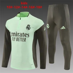 Real Madrid 2025/26 Kinder Sportanzug hellgrün
