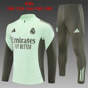 Real Madrid 2025/26 Kinder Sportanzug hellgrün