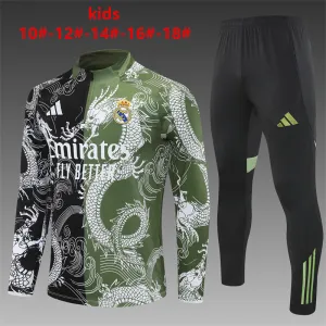 Real Madrid 2025/26 Kinder Sportanzug schwarz grün