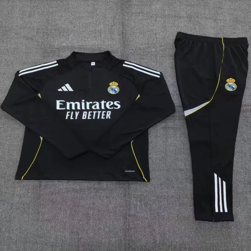 Real Madrid 2025/26 Kinder Sportanzug schwarz