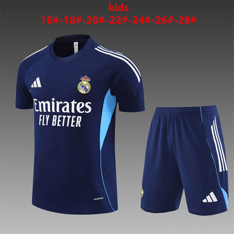 Real Madrid 2025/26 Kinder Trainingsanzug blau