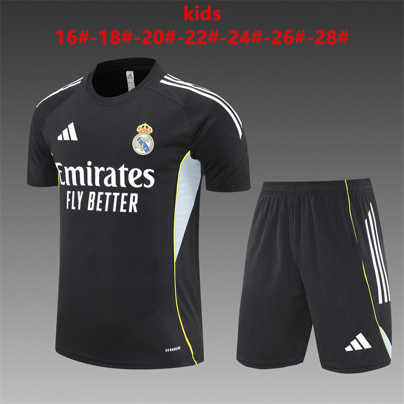 Real Madrid 2025/26 Ensemble Entraînement Enfan noir