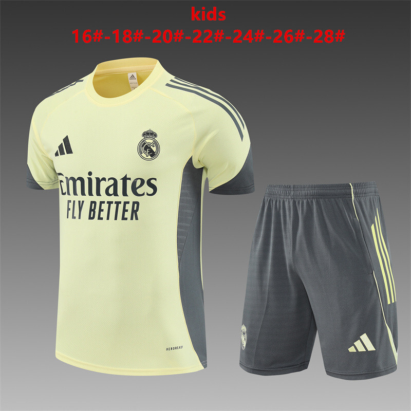 Real Madrid 2025/26 Kinder Trainingsanzug gelb