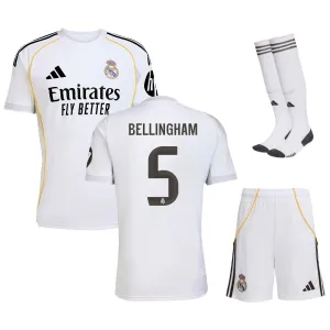 Real Madrid BELLINGHAM Kinder-Heim-Kit 2025/26 - Weiß