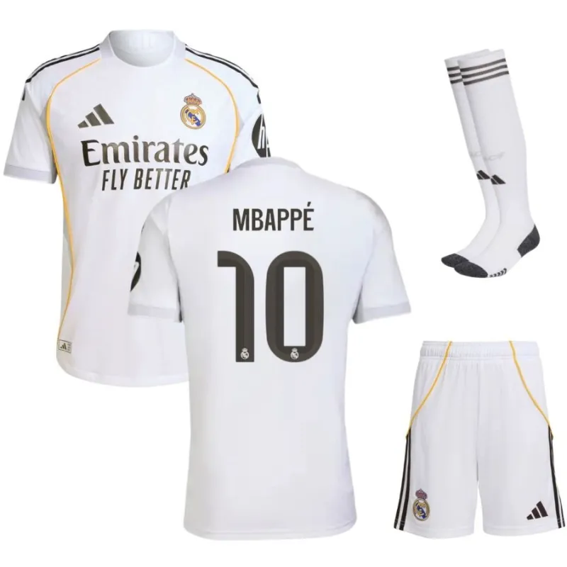 Real Madrid MBAPPÉ Kinder-Heim-Kit 2025/26 - Weiß