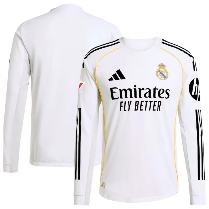 Maillot Domicile Real Madrid Manches Longues 2025/26