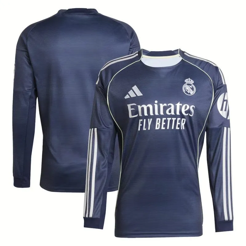 Camiseta Real Madrid Visitante Manga Larga 2025/26