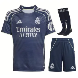 Real Madrid CF 2025/26 Kinder-Auswärts-Kit - Blau