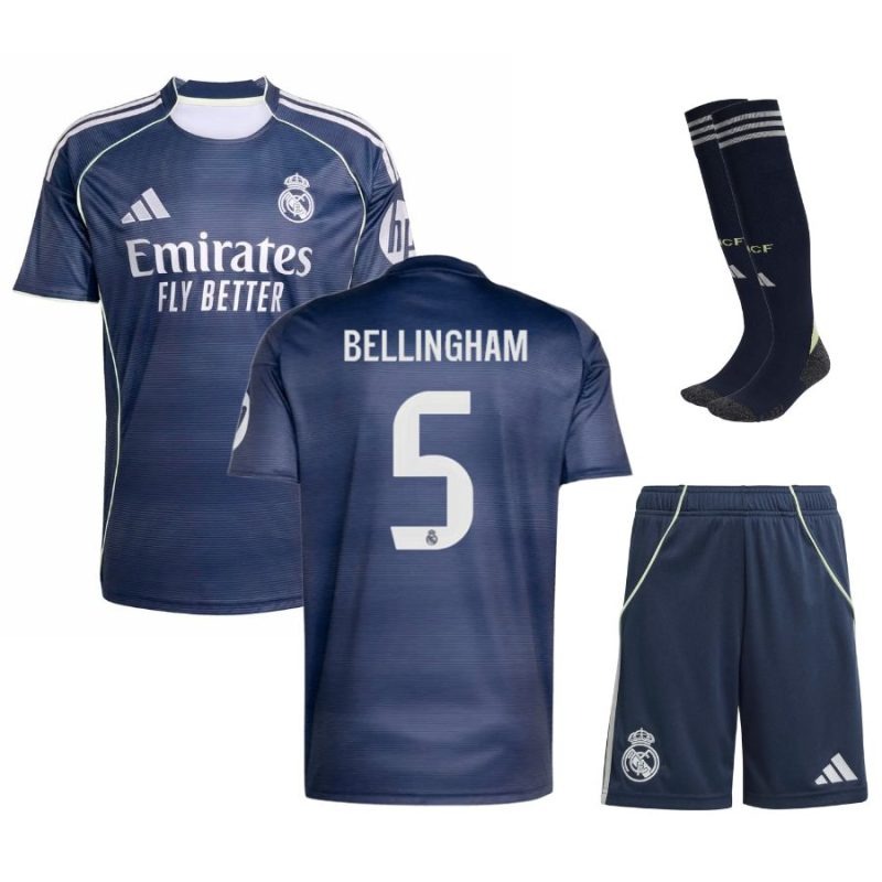 Kit d'extérieur enfant BELLINGHAM de Real Madrid CF 2025/26 - Bleu