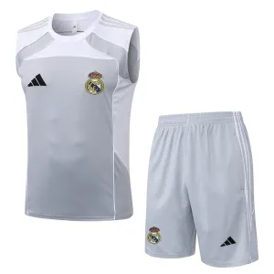 Completo Pantaloncini e Canotta Real Madrid 2025/26 - Grigio