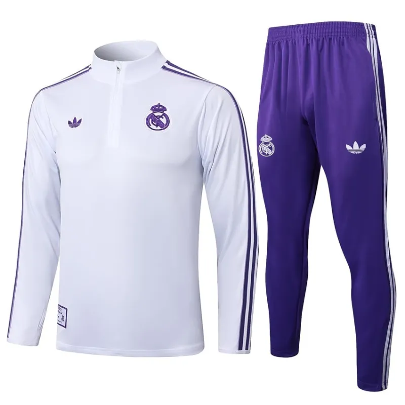 Chándal Real Madrid 2025/26 - Blanco/Morado