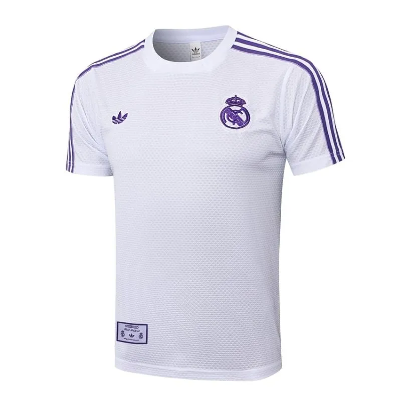 Camiseta + Pantalón de Entrenamiento Real Madrid 2025/26 - Blanco/Morado