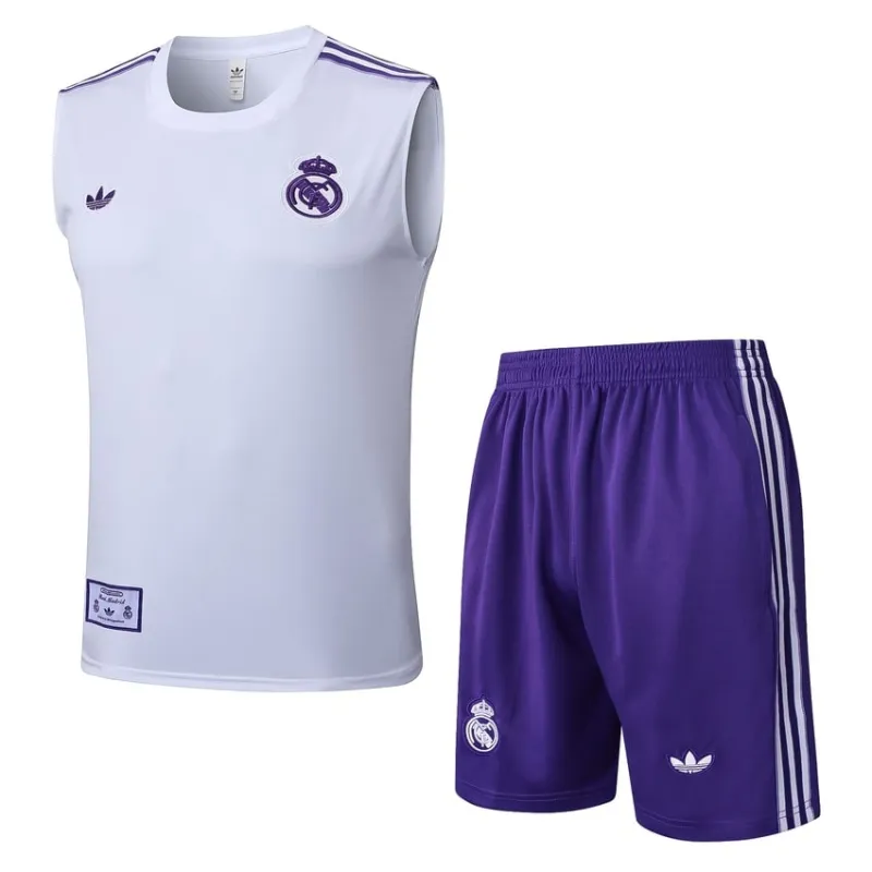 Ensemble Short & Débardeur Real Madrid 2025/26 - Blanc/Violet
