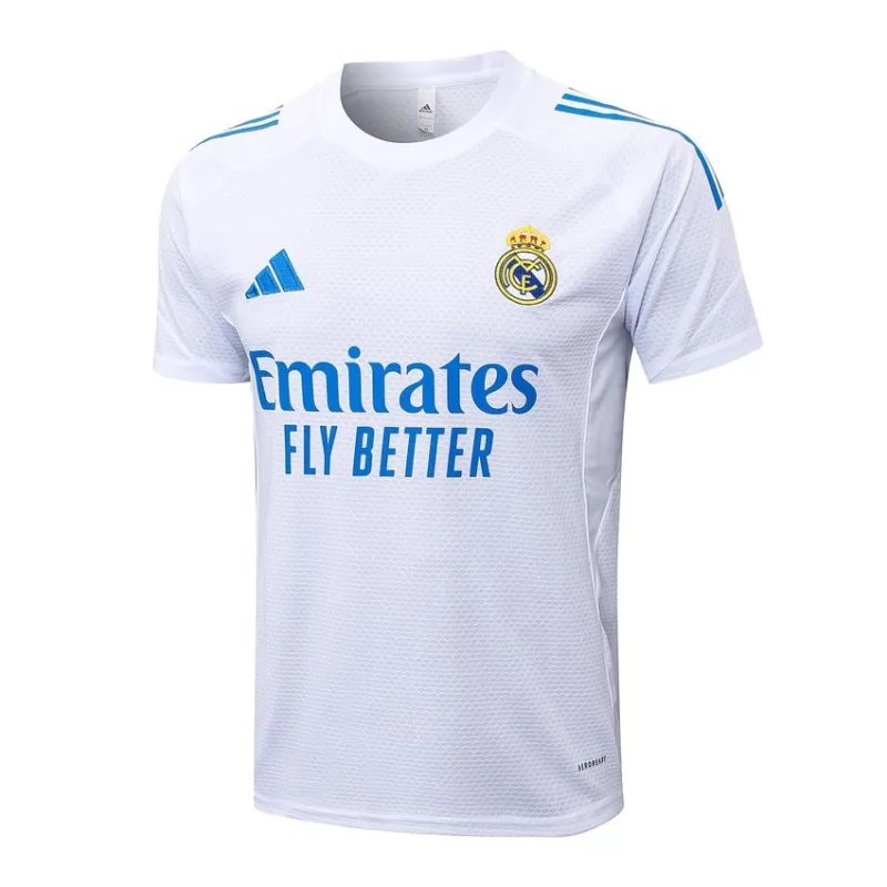 Maglia + Pantaloncini Allenamento Real Madrid 2025/26 - Bianco/Blu