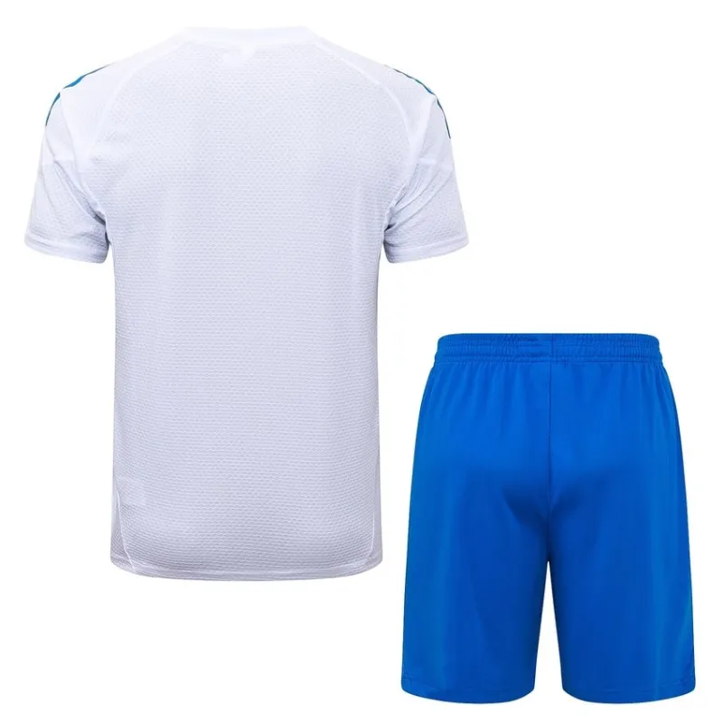 Maglia + Pantaloncini Allenamento Real Madrid 2025/26 - Bianco/Blu